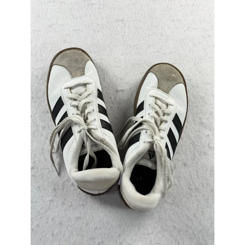 Adidas VL Court 3.0 Kids White Black Gum Sneakers ID9062 Size 3Y